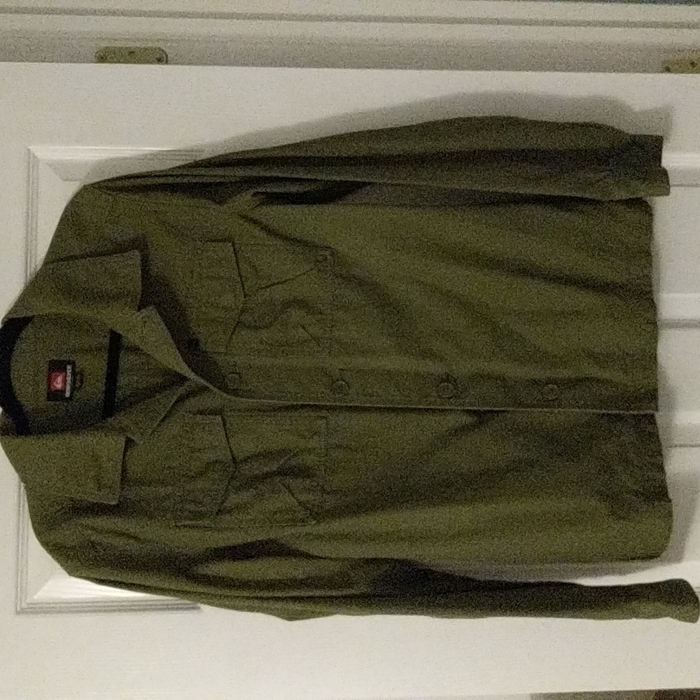 Quiksikver Green Button Up Jacket Men's M